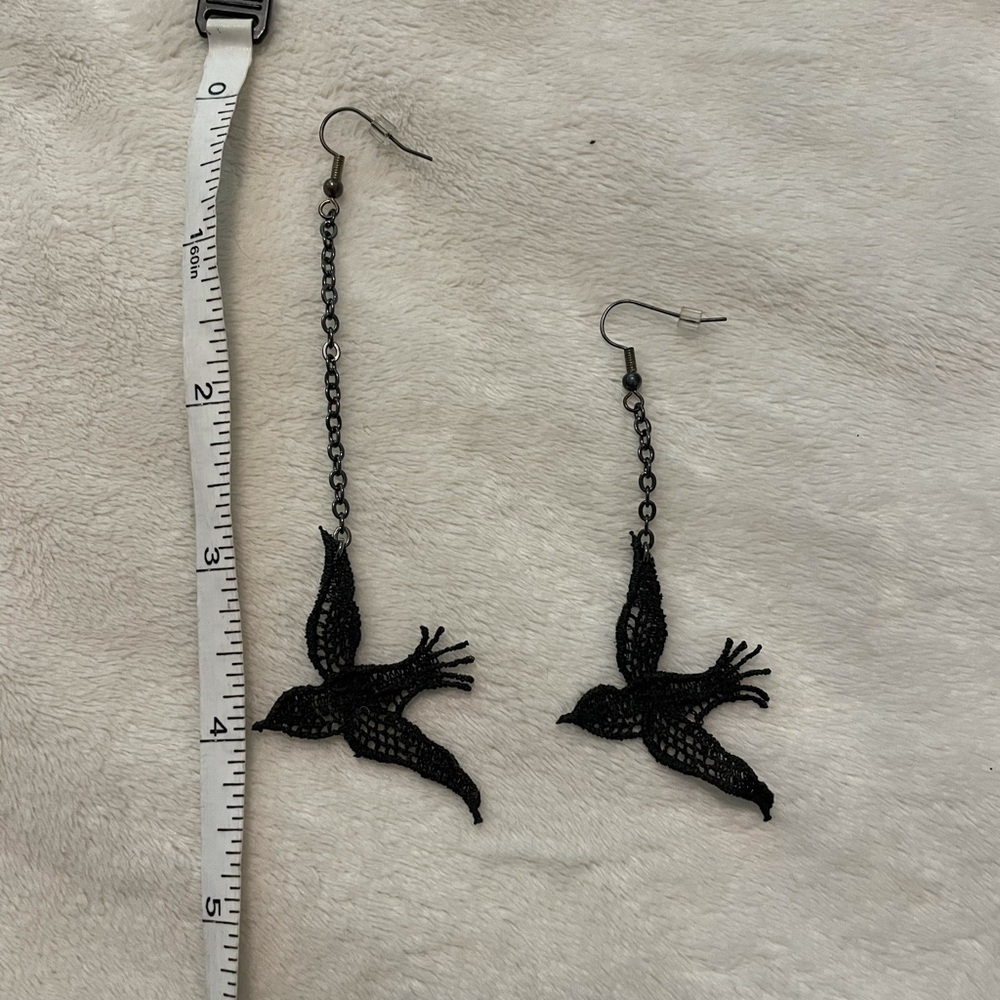 Unique Handmade bird earrings - Picture 4 of 6